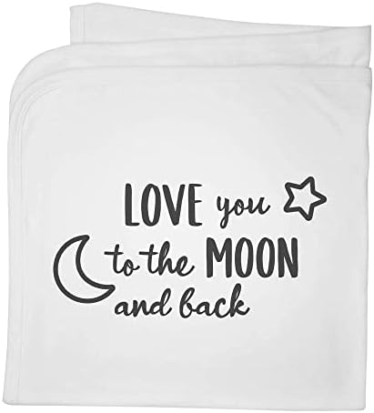 Azeeda 'אוהב אותך לירח' שמיכה/צעיף כותנה כותנה