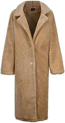 מעיל פרוות נמר, ז'קט שרוול ארוך מלא של אנקנטו לנשים לנשים לילה חורף מעילים סמיכים מעילים עבים כיס דש