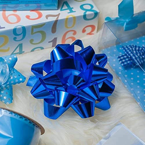 עטיפה מתכתי רויאל כחול מתנת קשת מבחר עבור יום הולדת, חתונה, חג המולד, תינוק מקלחת, מקלחות כלה