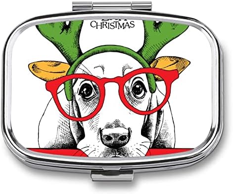 גלולת תיבת חג המולד כלב כיכר בצורת רפואת לוח מקרה נייד הפילבוקס ויטמין מיכל ארגונית גלולות מחזיק עם