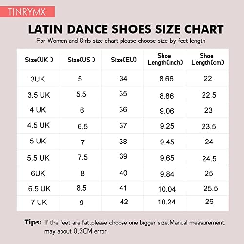 נעלי ריקוד לטיני לנשים TINRYMX סאטן סלסה צ'א-צ'ה נעלי ריקוד מקצועיות, דוגמנית- EM217