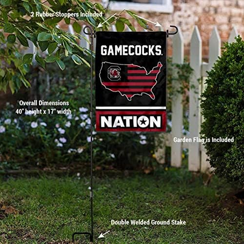 דגל Gamecocks South Carolina Garden עם כוכבי ארצות