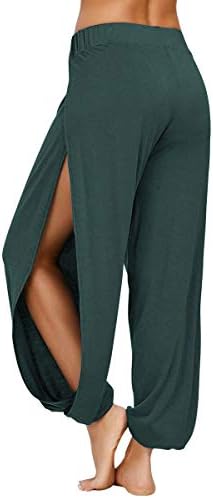מכנסי הרמון של הנשים של Fitglam מכנסי כיסוי חוף מכנסיים חריץ מכנסי יוגה בגד ים בגד ים בגד ים