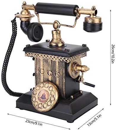 קישוט טלפוני Urrndd, פסל טלפון שחור, וינטג 'לבית משרדים