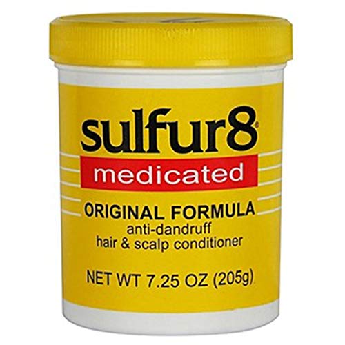 Sulfur8 תרופות נגד קשקשים שיער ומרכך קרקפת הנוסחה המקורית, 7.25 גרם
