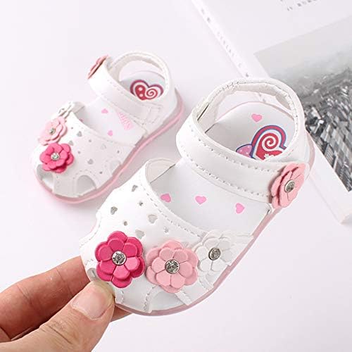 בנות זוהר סנדלי פרחי תינוק הוביל נעלי ילדים פעוט תינוק תינוק נעלי בוהן פתוח סנדלי פעוט