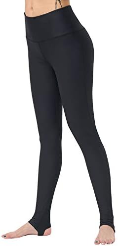 Keolorn Womens Stirrup חותלות טייץ 'מכנסי אימון יוגה כושר מכנסי ספורט לבטוח מותניים גבוהים