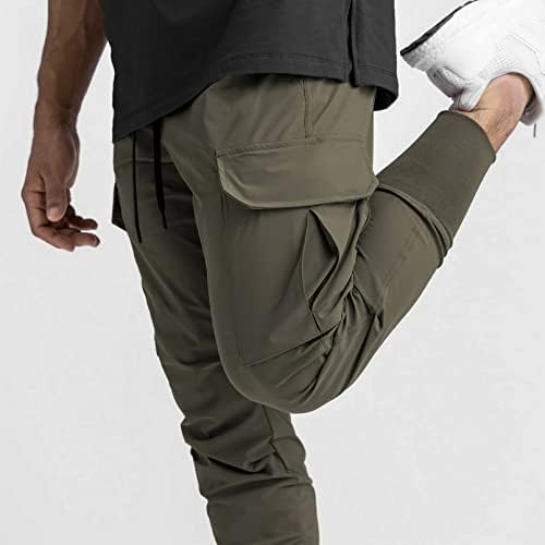 Boomlemon Mens Slim Cargo מכנסיים מכנסיים אימונים קלים מכנסיים חדר כושר אתלטי מפעיל מכנסי טרנינג
