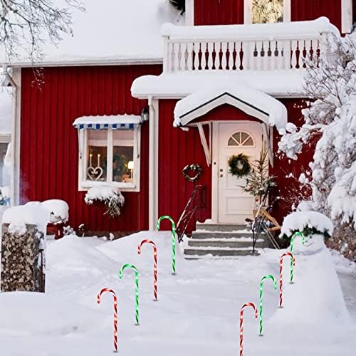 22 סוכרי חג המולד קנדי ​​מסלולי מסלול אורות, קישוטי חג המולד בחוץ לחצר פטיו גן מסלול, עיצוב חג המולד של קנדי