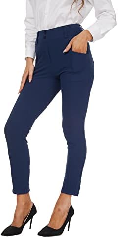 מכנסי גולף יוגה של Xelorna יוגה מכנסיים חותלות רזות נמתחות מכנסי משרד מכנסיים מזדמנים עם כיסים