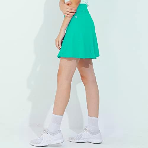 דונה ג'ו אולטימטיבי נשים חצאית/סקורט - חצאית טניס א -קו עם מכנסיים קצרים וכיסים לספורט ובגדי