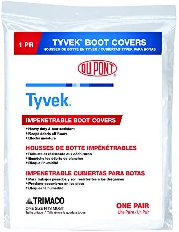 Trimaco 04511/36 Tyvek Hi-top Lootards, מתאים ביותר, לבן