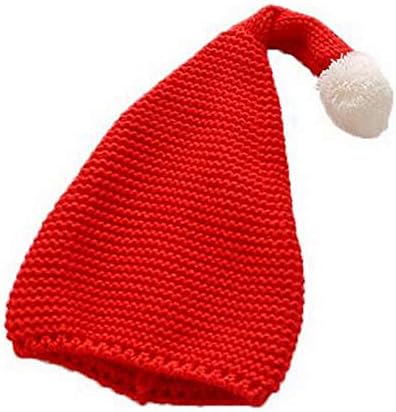 ילדים סורגים כובע כפה חמה זנב ארוך פום-פום כובע שדון חג המולד לבנות בנות