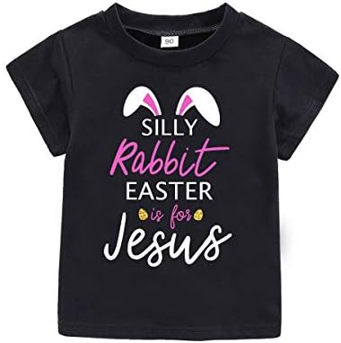 פסחא יום חולצות קטן בנות בני דינוזאור ארנב מזדמן בגדי מצחיק ארנבות מצחיק לילדים קיץ חולצות 2-5 ט