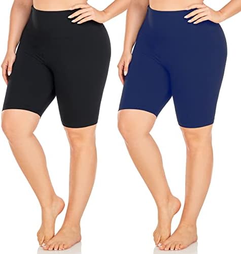 מכנסיים קצרים של אופנוענים בגודל Fullsoft 2 Plus בגודל לנשים -8 מכנסי אימון מותניים גבוהים מכנסיים