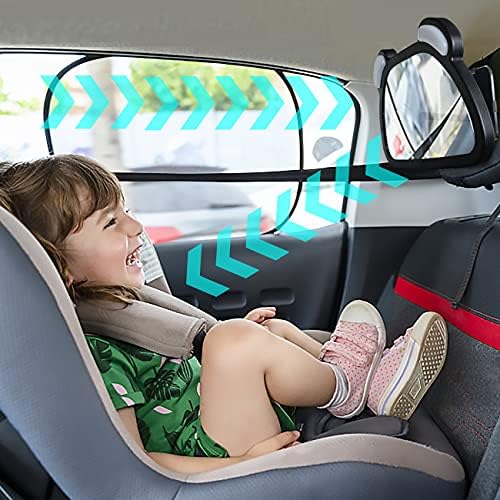 מראה מכונית לתינוק - מראה מושב מכונית בטיחותית, אטום מתכוונן אקריליק מתכוונן 360 מעלות מושב רכב
