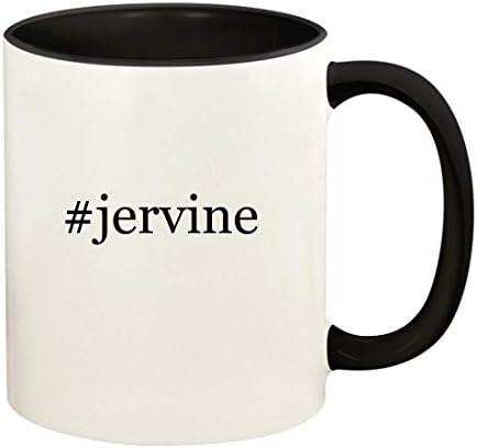 מתנות קישוטים ג ' רווין - 11 עוז האשטאג ידית צבעונית קרמיקה ובתוך כוס ספל קפה, שחור