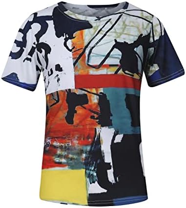 חולצות חידוש לגברים קיץ שרוול מזדמן קציר טרנדי טרנדי טרנדי צוואר עגול רופף בכושר מהיר יבש.