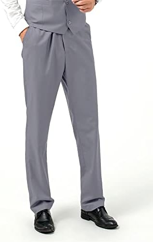 חליפת גברים של Klayove מכנסיים נמתחים דקיקים חליפת התאמה מפרידה מכנסי חליפות שמלה מזדמנים
