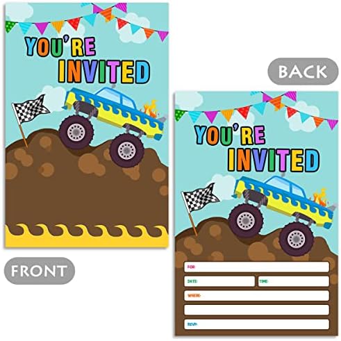 משאית מפלצת הזמנות למסיבת יום הולדת - בנים מעדיפים את סיום הלימודים בכל מקום רכב - סגנון רכב