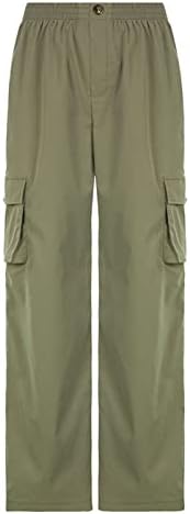 מכנסי מטען של Keusn לנשים פלוס מכנסי מצנח רחבים בגודל לנשים רצה רחבה ישר מכנסיים רופפים בגדי רחוב