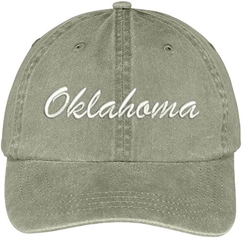 חנות הלבשה אופנתית אוקלהומה מדינת רקום כובע כותנה מתכוונן פרופיל נמוך