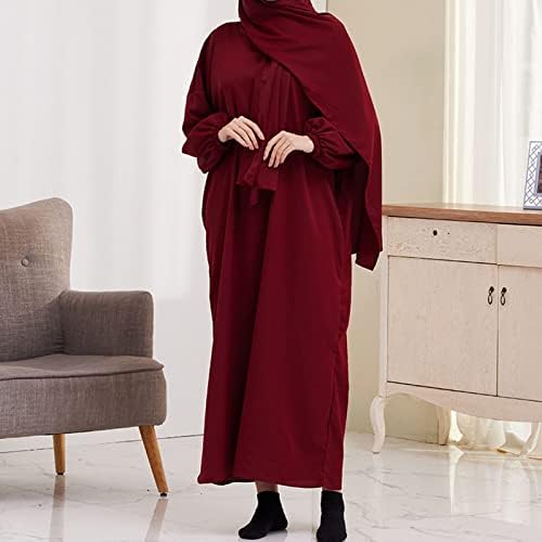 שמלת שמלת ז'קט לנשים שמלת תפילה מוסלמית של נשים מוסלמיות לנשים קפטן באורך מלא עם שליטת חיג'אב