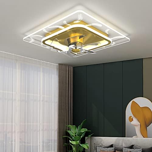 מאווררי תקרה של פהון עם מנורות, מאוורר תקרה עם חדר שינה קל לעמעום שקט LED 3 מהירויות מאוורר אור