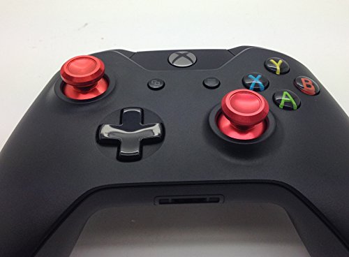 כפתורי אצבע אצבע אדומים מתכתית אחיזה + כפתורים וכוח D Chrome עבור בקרי Xbox One