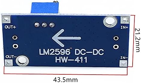 HEPUP 1PCS LM2596S DC-DC מתכוונן מווסת חשמל מודול אספקת חשמל מתכווננת מווסת מתח 3A