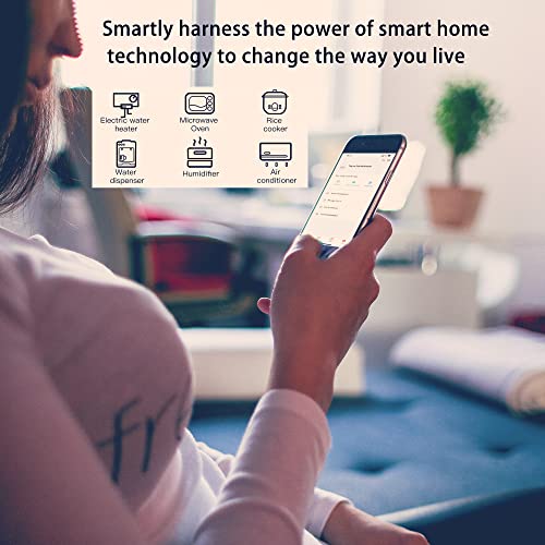 תקע חכם Wi-Fi תקע עם Alexa/Google Home/Life Smart, Plug Hubtimer Hubmer Onply/Off, לוח זמנים מובנה,