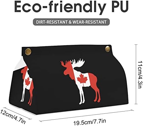 דגל קנדה דגל אייל אייל רקמות מחזיק מכסה מארגן נייר תיק נייר למפיות נייר פנים שולחן כתיבה מכוניות