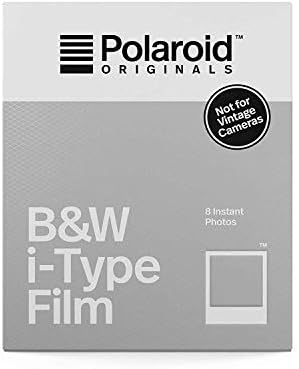 מקורי פולארויד סרט מיידי שחור ולבן, סרט שחור-לבן למצלמות מסוג אני חבילה של 2 חבילות עם מטלית ניקוי