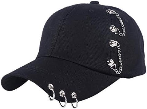 יוניסקס טבעת שרשרת בייסבול כובעי קיץ רחוב ק-פופ היפ הופ כובע נהג משאית