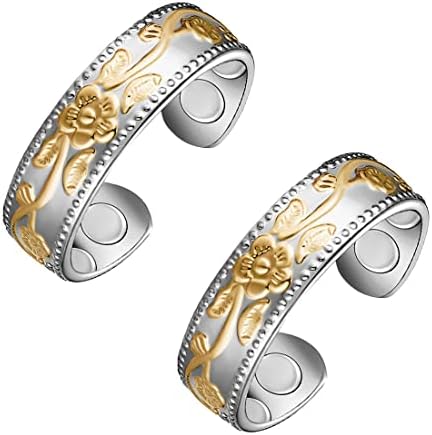 CIGMAG 4X טבעות נחושת לנשים אצבעות טבעת מגנטיות חזקות מתכווננות באגודל מתנת תכשיטים נחושת טהורה מוצקה （2