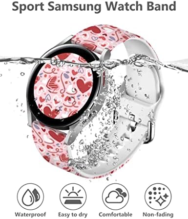 Vieeki Hogaysays Watchs להקות תואמות ל- Samsung Galaxy Watch 40 ממ 41 ממ 42 ממ 44 ממ 45 ממ 46 ממ, 20 ממ החלפת