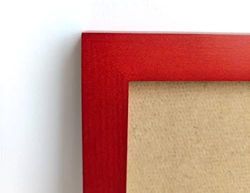 מסגרות תמונה של ZXT-Parts 8x10 מסגרת תמונה אדומה. עץ מלא, לוח פלסטיק, שולחן השולחן או הקיר.