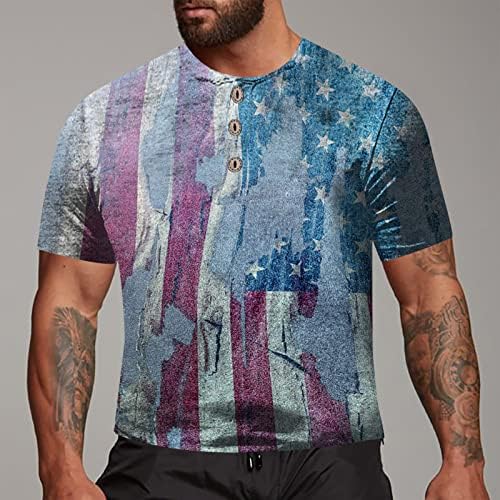 קיץ חולצות לגברים גברים של אמריקאי דגל פטריוטית קצר שרוול עצמאות יום חולצה חולצות אימון חולצות עבור