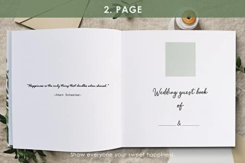 ספר אורחים בירויאל חתונה עם שאלות, ספר אורחים עם 8 עמודים מדבקות חתונה, 21 על 21 סמ ספר חתונה למילוי,