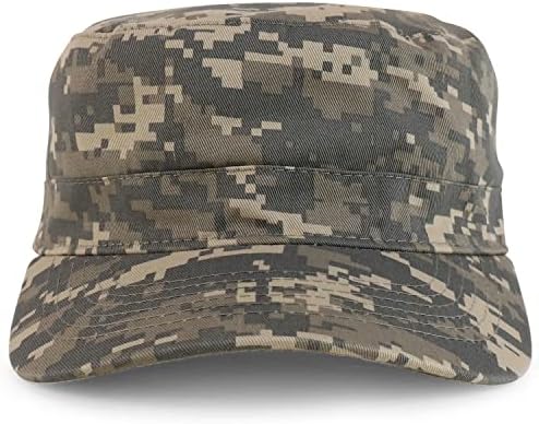 כובע כותנה בסגנון צבא צבאי עליון שטוח הפיך
