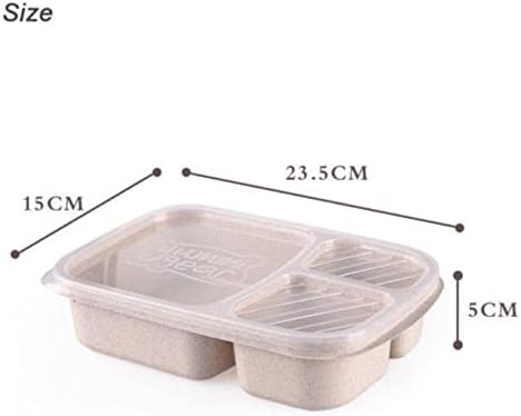 3 שכבות קופסת אוכל מפלסטיק מיכל אוכל קופסאות ארוחת צהריים בנטו עם 3 תאים מיקרוגל פיקניק קופסת אחסון