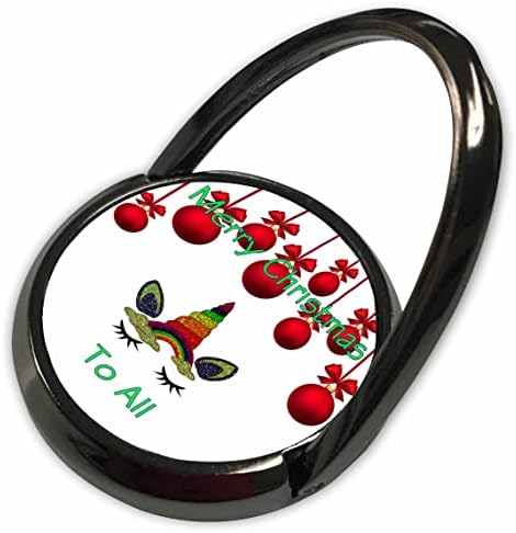 תמונת 3 של קישוטים אדומים מתנדנדים על חד קרן נצנצים צבעוניים. - צלצולי טלפון