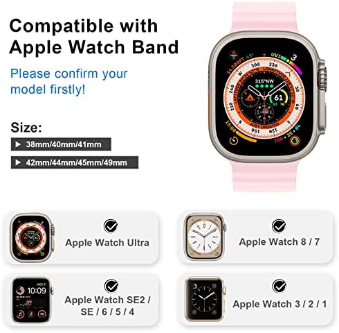 פס סיליקון Damafe תואם ל- Apple Watch Ultra Ocean להקת 49 ממ 45 ממ 44 ממ 42 ממ 41 ממ 40 ממ 38 ממ עבור iwatch Ultra/SE/Series