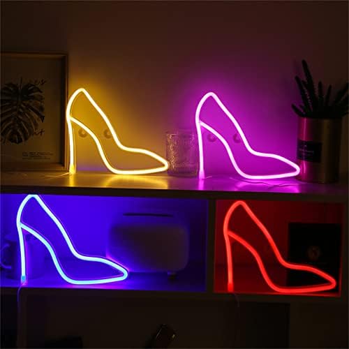 MaxSmlzt LED שלט ניאון נעליים עקביות נעליים נערות נערות ניאון אור פרסום אמנות קיר לחדר תפאורה ביתית