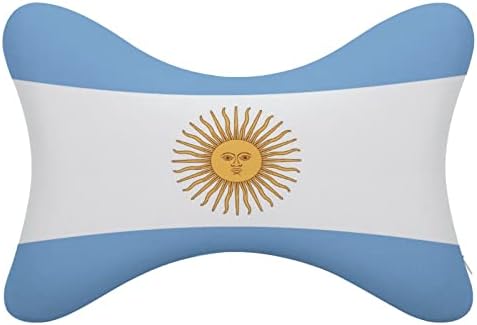 דגל ארגנטינה 2 יחידים כריות צוואר רכב נושם כרית משענת ראש נשימה כרית מושב מכונית נוחה כרית מתאימה לכל הרכבים