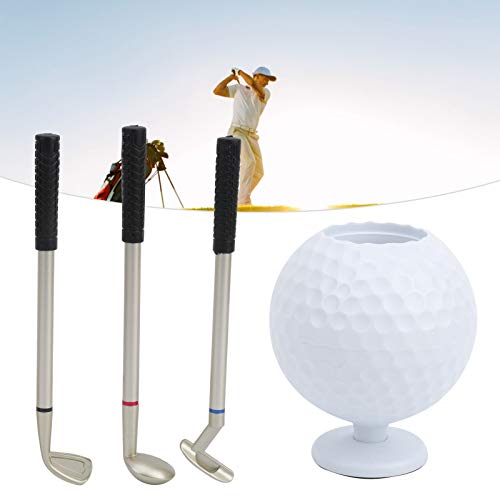 מחזיק עט עט עט עט של כדור גולף, 3 PCS עטים של כדורי גולף, מתנה שולחן עבודה גולף מיני גולף עט עט, מזכרת, לגולף