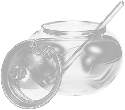 צנצנת תבליני זכוכית של לוקסשיני מעצבת עם מכסה ומכסה צלול מיכל סוכר אוכל קערה מלח קערה תה קפה קפה לתיבול חלב