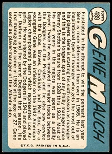 1965 Topps 489 Gene Mauch Philadelphia Phillies VG Phillies