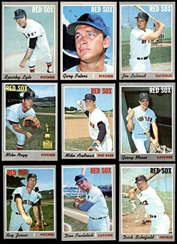 1970 Topps Boston Red Sox ליד צוות SET BOSTON RED SOX EX/MT+ Red SOX