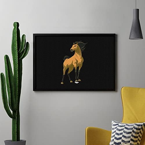 ערכות ציור יהלום סוס צהוב 5D DIY DIY מקדחה מלאה של אמנויות קיר של אמנויות קיר למבוגרים 8 X12